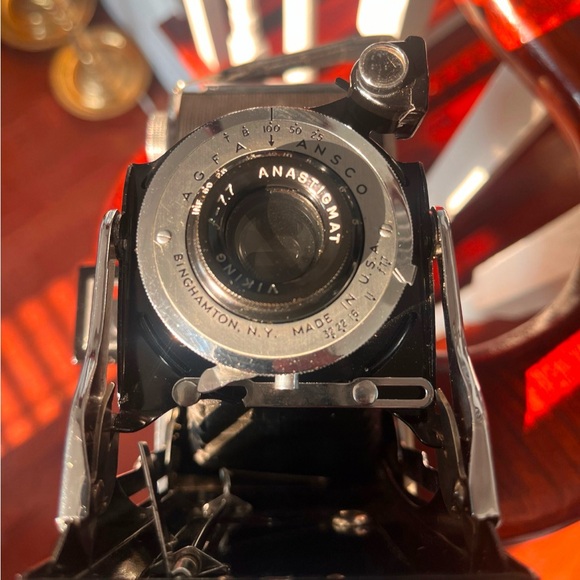AGFA Ansco Viking Folding Camera Unique Red Button Untested - Picture 6 of 6